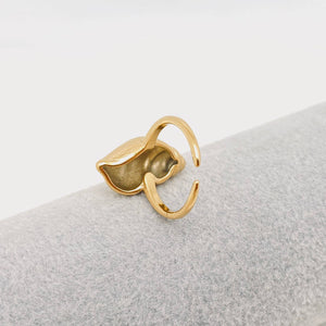 Texture Design 18K Gold Plated Conch Ring