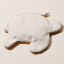 Beaded Sea Turtle Coin Purse | Coastal Zip Pouch - Neutral