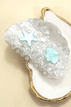 Nautical Shell and Starfish Hair Claw Clip OFF WHITE