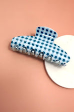 JUMBO STRIPE PLAID OVAL HAIR CLAW CLIPS | 40H1020: PLAID RED