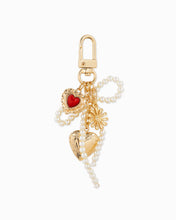 Multi Line Vintage Gothic Bag Charm - Gold