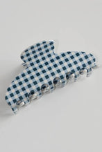 JUMBO STRIPE PLAID OVAL HAIR CLAW CLIPS | 40H1020: PLAID RED