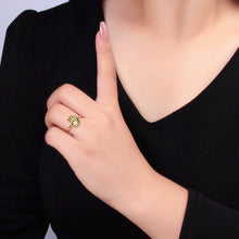24K Gold Filled Clam Shell Pearl Adjustable Ring in Gold