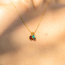 18K Gold PVD Teardrop Birthstone Charm Bar - April
