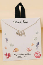 Gold Dipped Sea Life Charms Chain Necklace - Gold