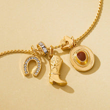 Western Hat Boot Horseshoe Rhinestone Charm Necklace