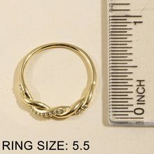 Twisted Pave Cz Band Ring: Silver
