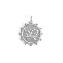 18K Gold PVD Stainless Steel Butterfly Pendant Charm Bar - Gold