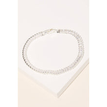 Baguette Rhinestone Tennis Bracelet - Gold