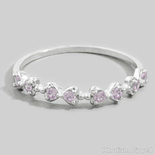 Cz Round Stone Pave Semi Eternity Band Ring: Gold