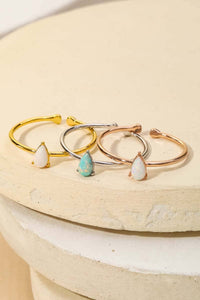 Dainty Mini Gemstone Fashion Ring - Gold