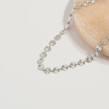 18K Gold PVD Stainless Steel Sunburst Chain Bracelet: Stainless