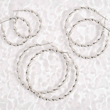 18K Gold PVD Stainless Steel Twist Hoop Earrings - Gold / 30mm