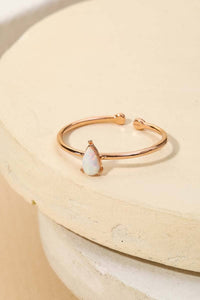 Dainty Mini Gemstone Fashion Ring - Gold