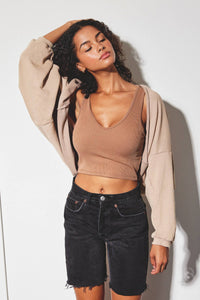 Sunkissed Staple Ribbed Knit Cropped Tank Top - White