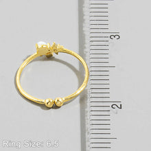 18K Gold Dipped Opal Pearl Star Cluster Ring - Gold