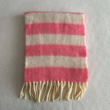Blue-Brown Stripe Scarf - Thick Winter Wrap