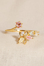 Floral Open Twist Ring - Gold