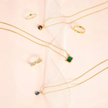 18K Gold PVD Teardrop Birthstone Charm Bar - November