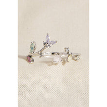 Open Leaf Twist Butterfly Ring - Silver