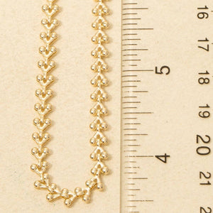 Repeating Ornate Chain Link Necklace - Gold