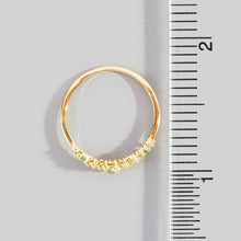 Gold Dipped Cz Rhinestone Ring - Gold