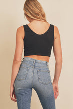Sunkissed Staple Ribbed Knit Cropped Tank Top - White