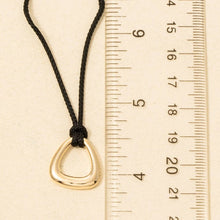 Rounded Triangle Cutout Pendant Necklace - Silver