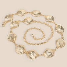 Seashell Link Chain Belt - Gold