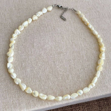Iridescent Mother-of-Pearl Shell Nugget Necklaces - Brown