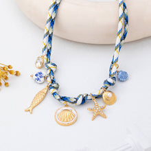 Rope Charm Necklace - Starfish & Seashells