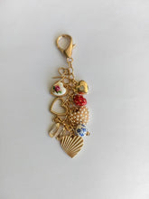 Porcelain Bows, Hearts and Strawberry Bag Charm