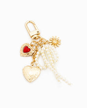 Multi Line Vintage Gothic Bag Charm - Gold