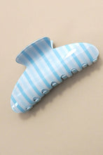 JUMBO STRIPE PLAID OVAL HAIR CLAW CLIPS | 40H1069: Yellow