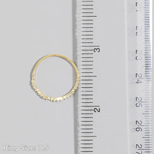 Hammered Pave Cz Eternity Band Ring: Silver