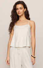 Z SUPPLY Lille Embroidered Woven Tank - White
