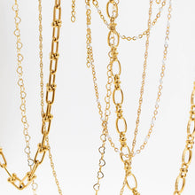 18K Gold PVD Stainless Steel White Confetti Chain Necklace: Stainless / 18+2"