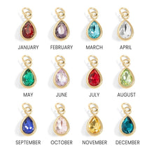 18K Gold PVD Teardrop Birthstone Charm Bar - April