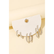 Metallic Oval Hinge Hoop Earrings Set - Gold