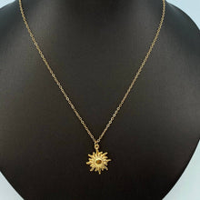 18K Gold Plated Stainless Steel Sun Necklace