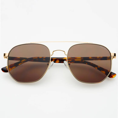 Austin Unisex Sunglasses - Gold / Brown