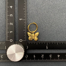 18K Gold Plated Stainless Steel Butterfly Huggie Earring