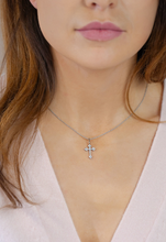 Juliet Cross Charm Bar - Silver