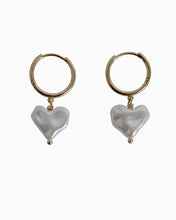 Cloud Heart Pearl Drop Earrings