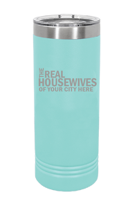 Real Housewives of Morgan Hill Polar Camel Skinny Tumbler - White