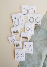 Silver Three Hoop Huggie - Earring