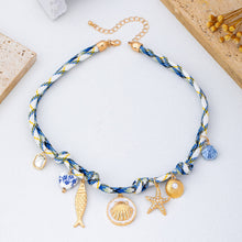 Rope Charm Necklace - Starfish & Seashells