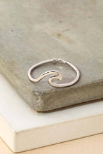 Gold Dipped Wave Cutout Adjustable Ring - R