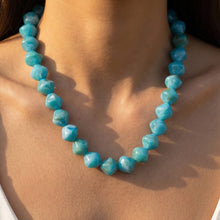 Chunky Round Resin Bead Statement Necklace - Teal