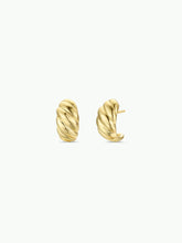 Gold Hoop - Swirl - Gold Earrings
